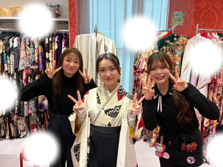 卒業式　袴　レンタル　大阪　人気　可愛い　シンプル　白