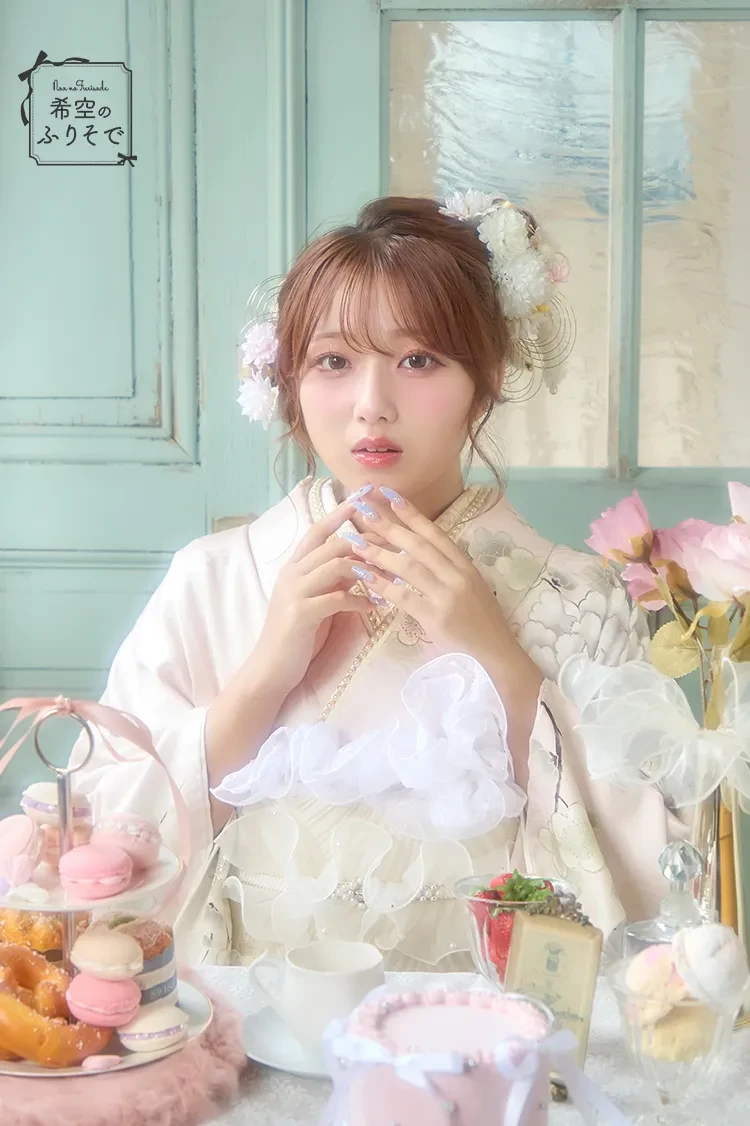 TAKAZENのレンタル振袖 希空のふりそで くすみピンク 古典柄 くすみカラー古典 かわいい ガーリー 淡い色【通販可】K1280