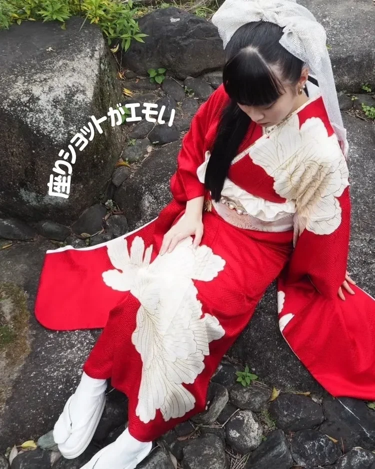 成人式振袖 レンタル 赤