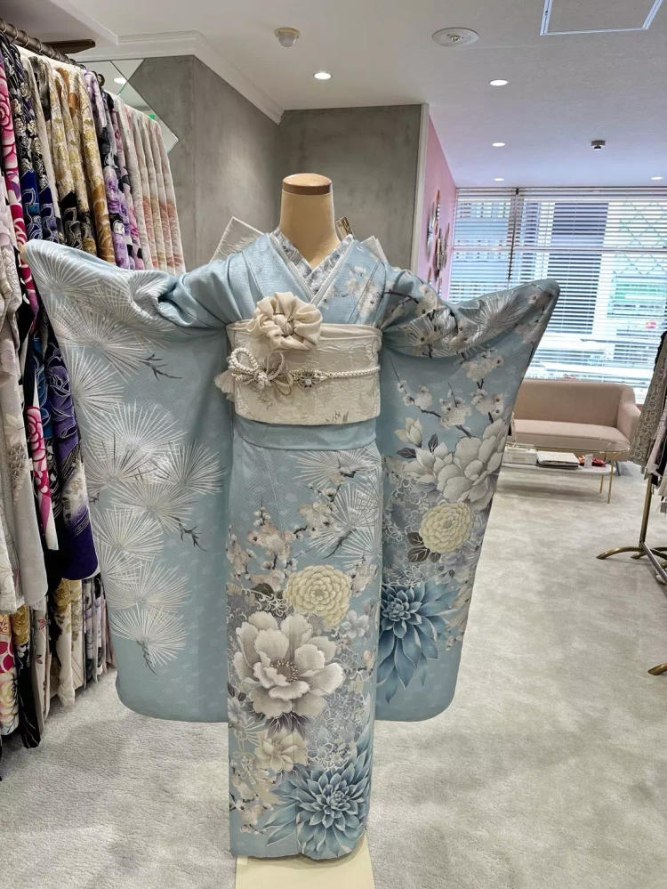 成人式　振袖　TAKAZEN　TAKAZEN姫路店　袴　振袖レンタル　前撮り撮影会　姫路市　加古川市　キラキラ　くすみカラー　ピンク　リボン　2026年成人式　2025年成人式　