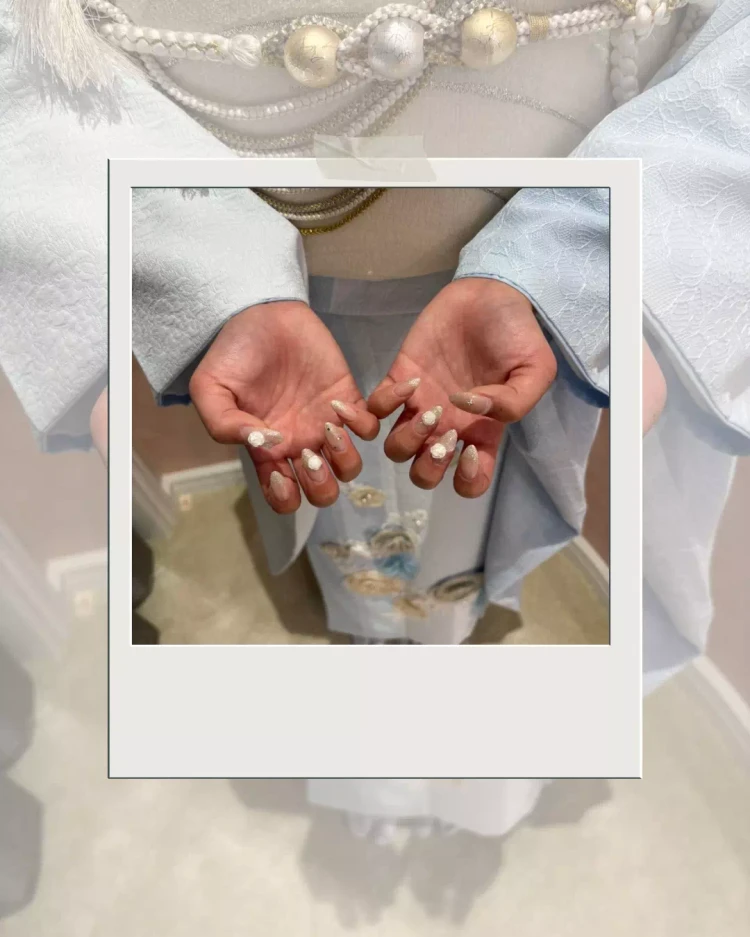 TAKAZEN神戸旧居留地店　成人式　振袖レンタル　成人式ネイル　カワイイ　イマドキ　ゴテゴテネイル　