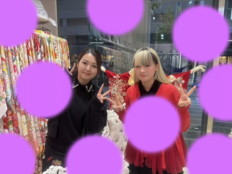 TAKAZEN神戸旧居留地店 成人式 振袖レンタル カワイイ イマドキ ママ振袖 お持ち込みの振袖でのコーディネート
