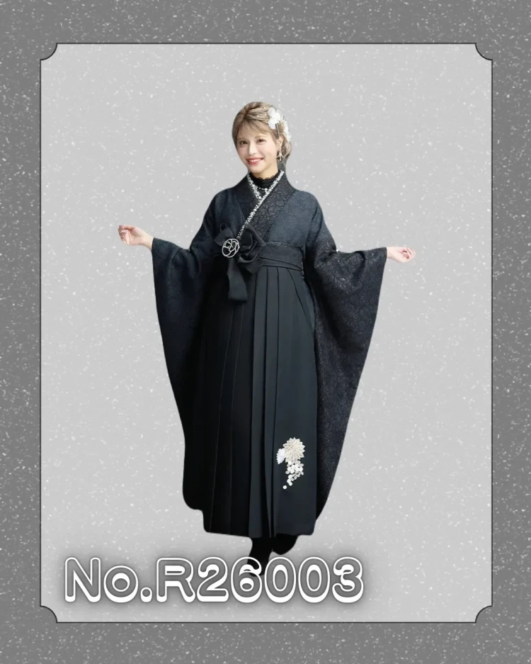 袴レンタル　奈良　橿原　かわいい　おしゃれ　個性派　　かっこいい　モード　キラキラ　モノトーン