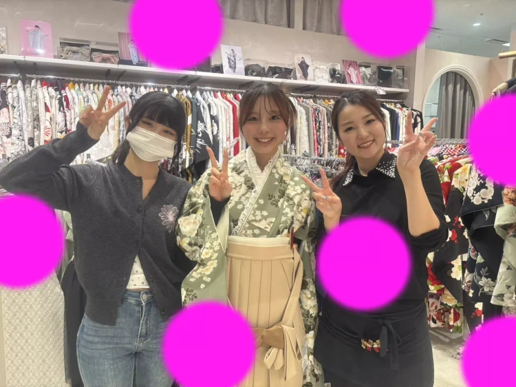 TAKAZEN神戸店　前撮り撮影会　イマドキ　カワイイ　コディネート　振袖　レンタル　袴　