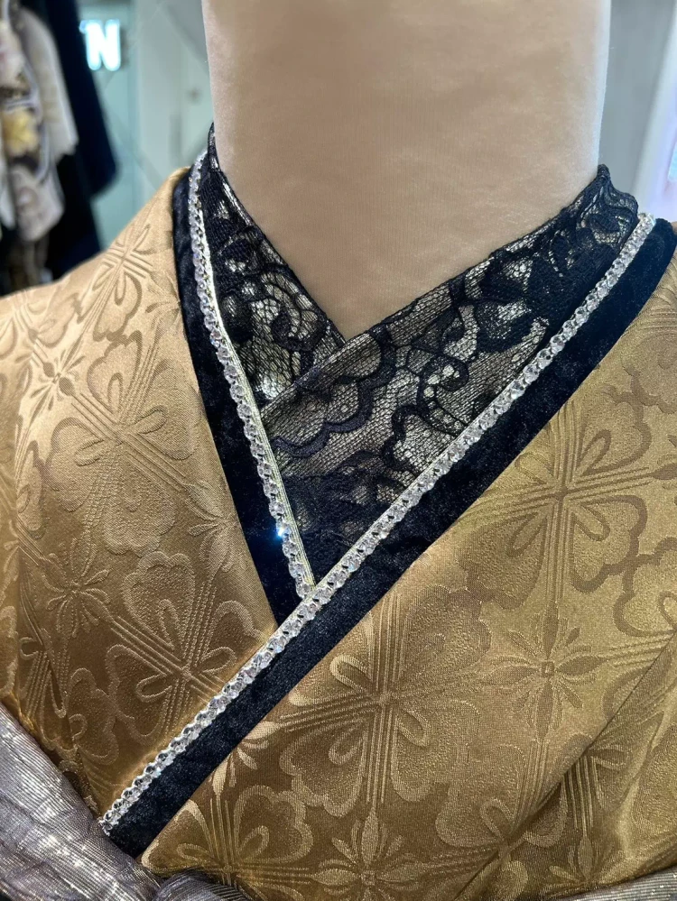 TAKAZEN姫路店　姫路市　成人式　卒業式　袴　振袖　イマドキ振袖　キラキラ　重ね衿　からし振袖　ヴィンテージスタイル　シンプル振袖