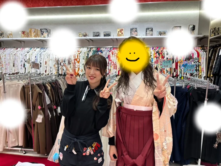 卒業式　持込　袴　古典柄