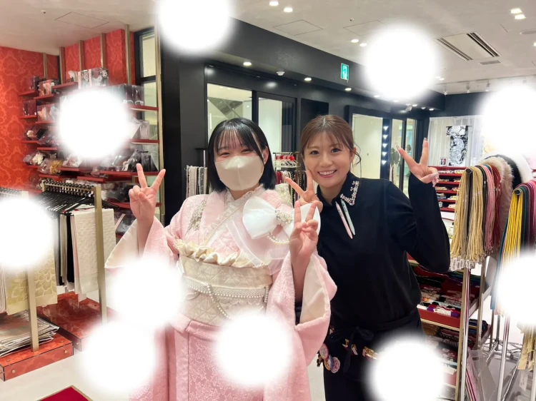 成人式　振袖レンタル　振袖　可愛い　大阪　梅田　人気　ピンク　リボン