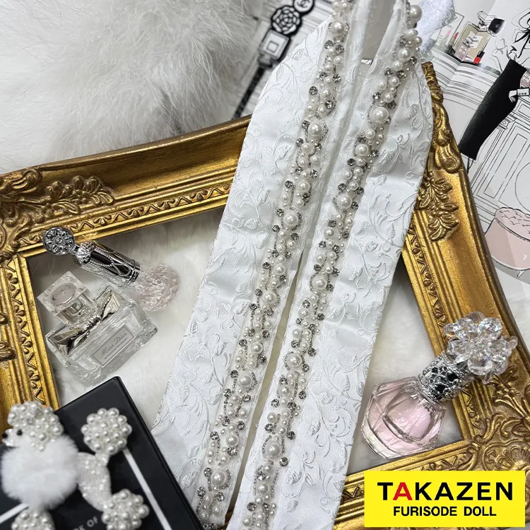 振袖用小物　重ね衿　キラキラ　パール　ゴージャス