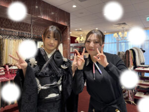 振袖レンタル　東京　表参道　かわいい　おしゃれ　振袖　成人式　新規オープン　ワントーンスタイル　黒