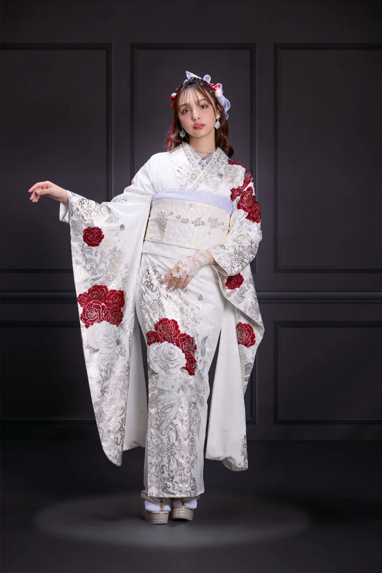 成人式 振袖 梅田 薔薇