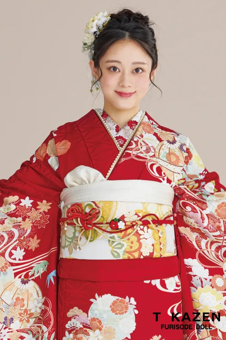 成人式　振袖レンタル　古典柄　赤色　新作　かわいい