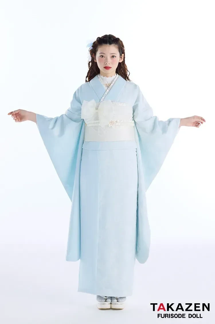 振袖　レンタル　奈良　帯　可愛い　アレンジ　華やか　綺麗　ヴィンテージ　トレンド　水色