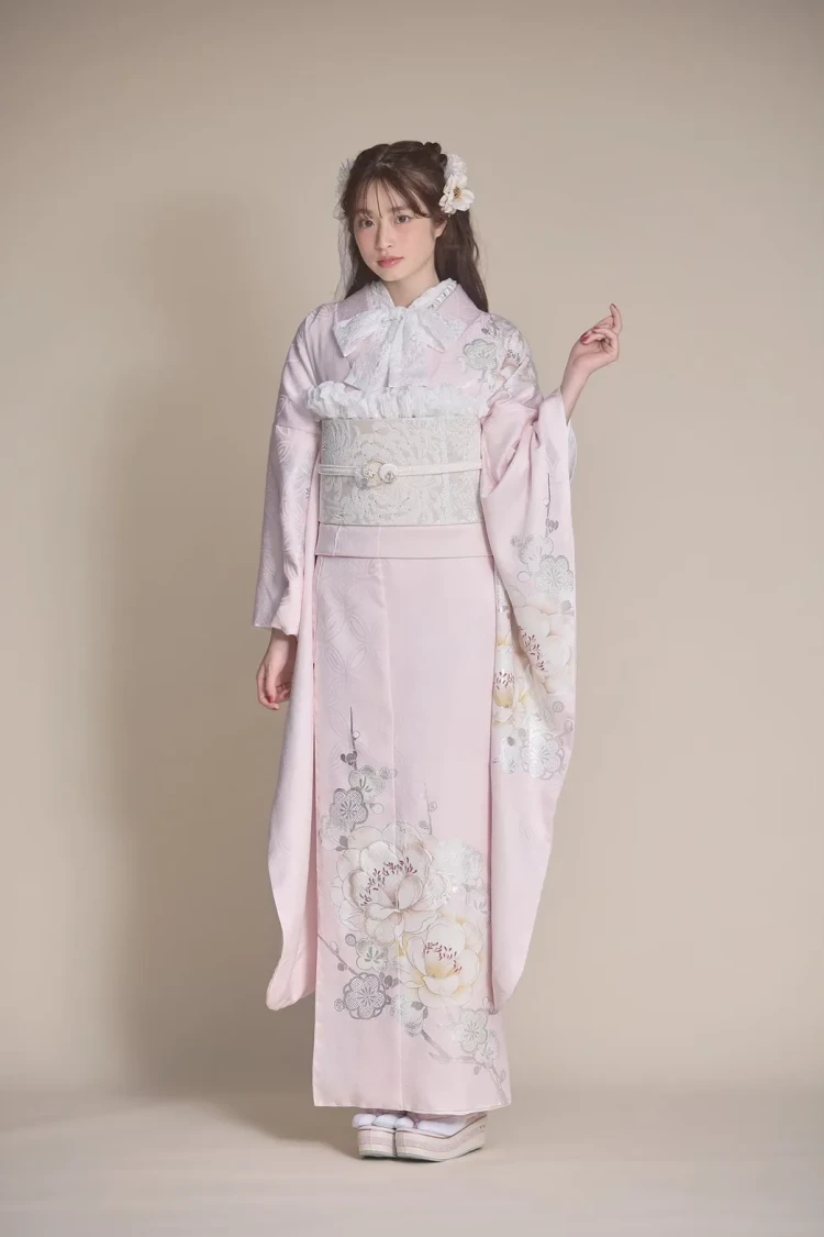 成人式　振袖　梅田　くすみカラー