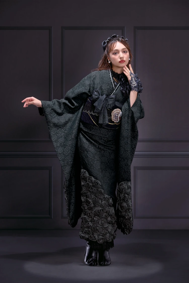 成人式 振袖 梅田 薔薇