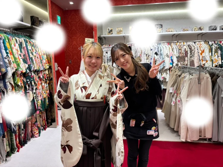 卒業式　古典柄ハカマ　かわいい　くすみカラー　おしゃれ袴