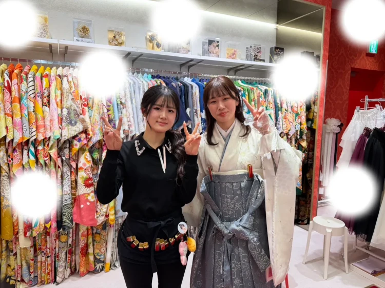 卒業式　袴レンタル　くすみ　おしゃれな袴