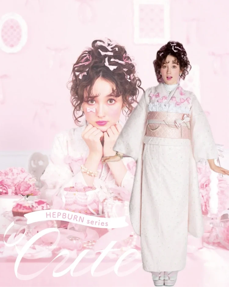 前撮り　振袖　撮影会　 スタジオ　オシャレ　キュート　ガーリー振袖　かわいい　亜豆スタイル　被らない　ンリボン