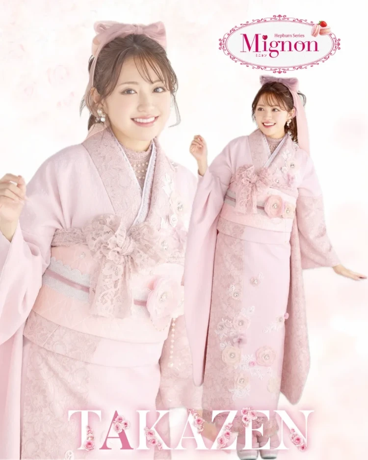 前撮り　振袖　撮影会　 スタジオ　オシャレ　立体花　洋風　被らない　レース振袖　ジャガード生地