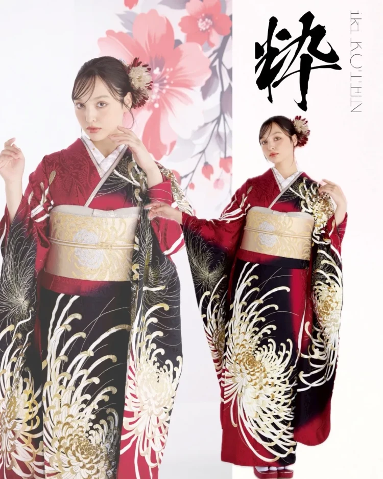 前撮り　振袖　撮影会　 スタジオ　オシャレ　粋古典　かっこいい　被らない古典　