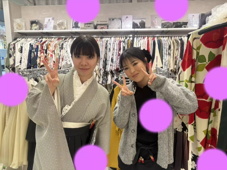 【TAKAZEN神戸旧居留地店】♡12日 神戸市・三木市・明石市 新作千鳥柄袴コーデの姫ちゃん♡小物もこだわってイマドキに仕上げましょう♫