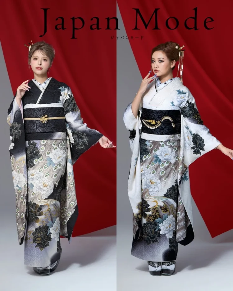 前撮り　振袖　撮影会　 スタジオ　オシャレ　和柄　いかつい　被らない　孔雀　琉　キラキラ　スワロフスキー