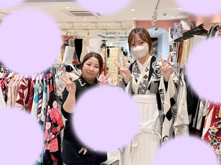 TAKAZEN姫路店　姫路市　成人式　卒業式　袴　振袖　イマドキ振袖　キラキラ　モード　青黒　ギャル