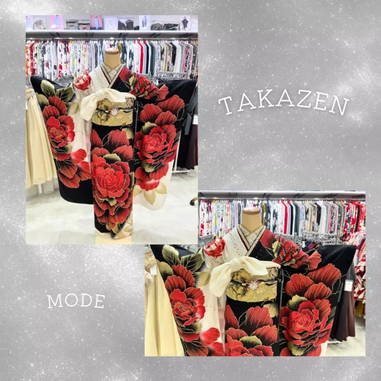TAKAZEN神戸旧居留地　成人式　振袖レンタル　かわいい　キラキラ　かっこいい　渋い　ラグジュアリー　キラキラ振袖