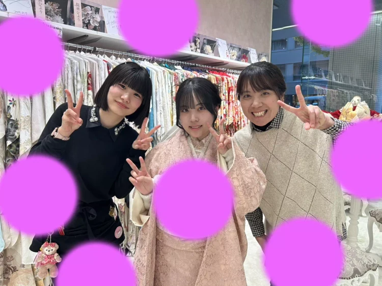 TAKAZEN神戸店 前撮り撮影会 イマドキ カワイイ コディネート 振袖 レンタル 袴 くすみ ぴんく
