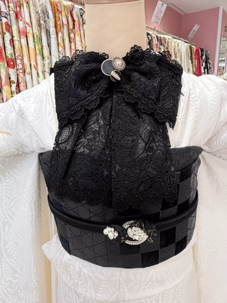 ビンテージ　ガーリー　振袖　成人式　リボン　TAKAZEN　姫路店