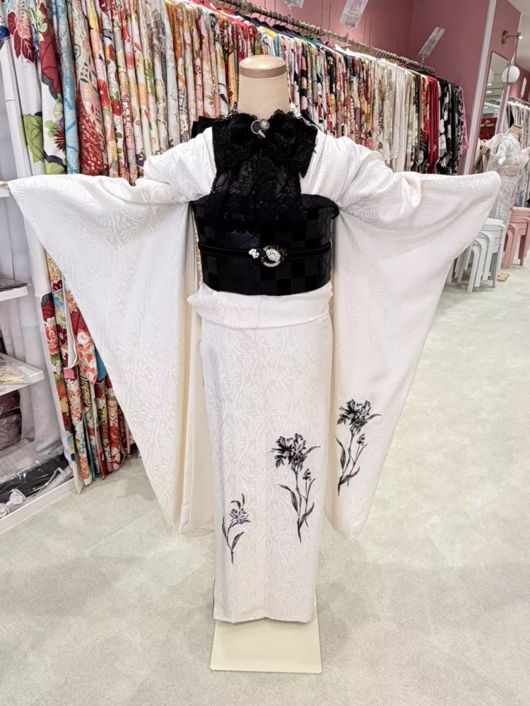 ビンテージ　ガーリー　振袖　成人式　リボン　TAKAZEN　姫路店