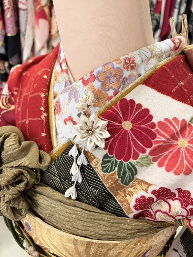 TAKAZEN姫路　振袖　成人式　古典 赤　カワイイ