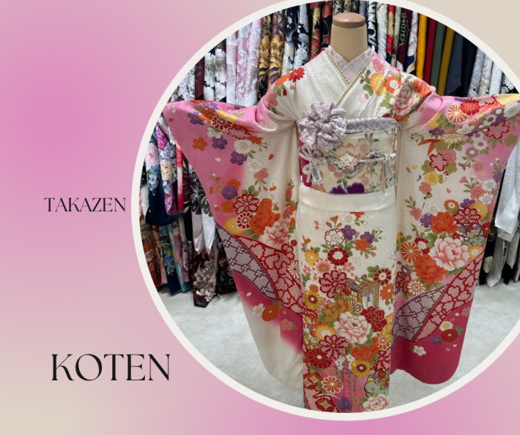 TAKAZEN神戸店 前撮り撮影会 イマドキ カワイイ コディネート 振袖 レンタル 袴 古典 ピンク
