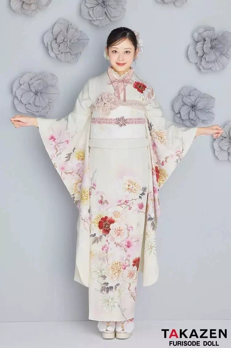 TAKAZEN神戸店　前撮り撮影会　イマドキ　カワイイ　コディネート　振袖　レンタル　袴　　くすみ