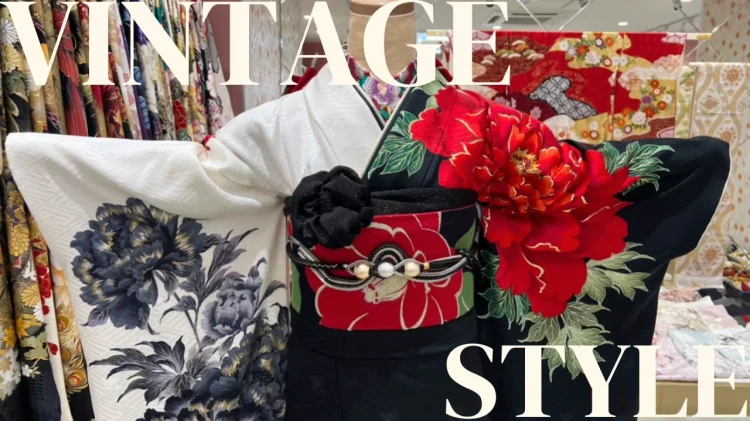 【TAKAZEN姫路店】♡11日 2027年成人式の方におすすめの片身代わりがお洒落なヴィンデージ振袖のご紹介♡