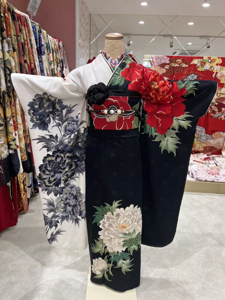 TAKAZEN姫路店　姫路市　成人式　卒業式　袴　振袖　イマドキ振袖　キラキラ　ヴィンデージ　お洒落振袖