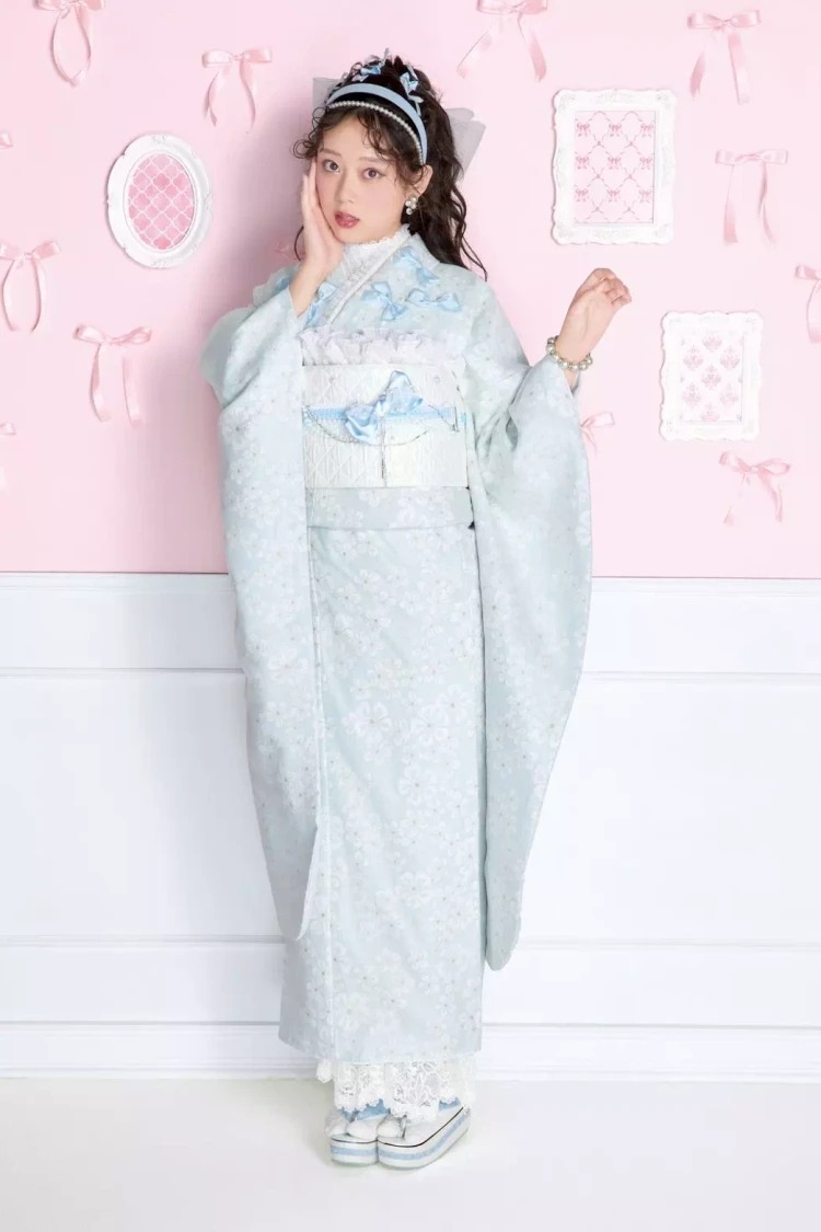 TAKAZEN姫路店　ヘップバーン　リボン　キュート　ガーリー　かわいい　振袖　成人式　おしゃれ