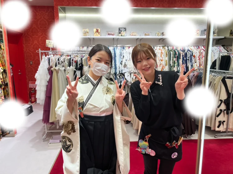 卒業式　袴　袴レンタル　くすみカラー