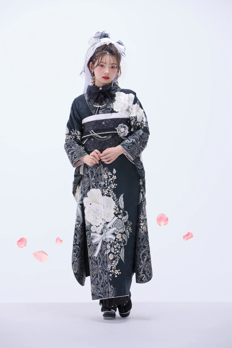 成人式 振袖 梅田 薔薇