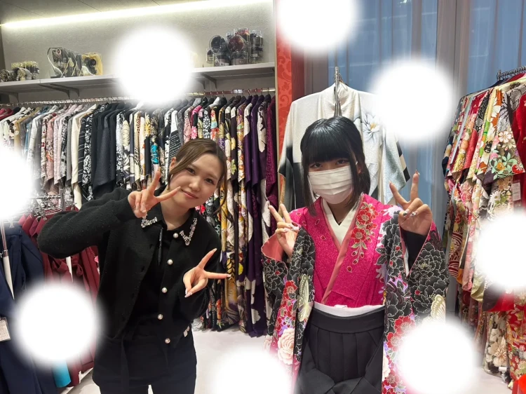 成人式　卒業式　TAKAZEN 袴レンタル　ピンク　黒　かっこいい