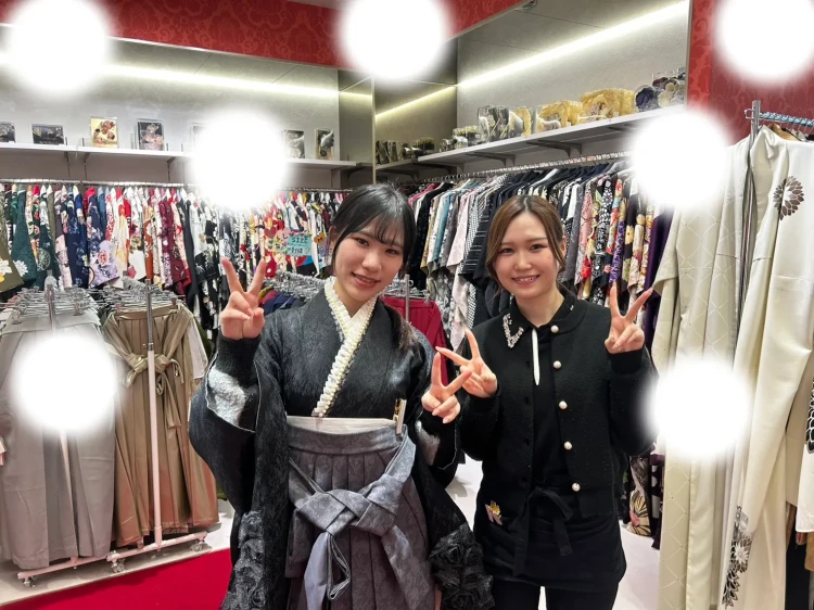 卒業式　袴　レンタル　黒　イマドキ　フリル