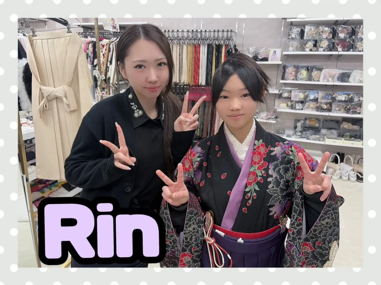 TAKAZEN　奈良　袴　レンタル　卒業式　クール系　黒/ブラック　ボタン柄/蝶々柄　カッコイイ　派手　目立つ　渋い