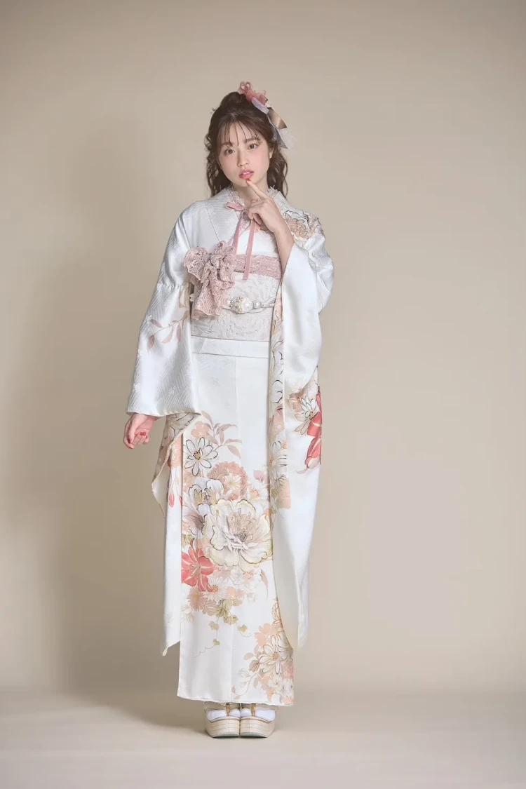 成人式　振袖　梅田　くすみカラー