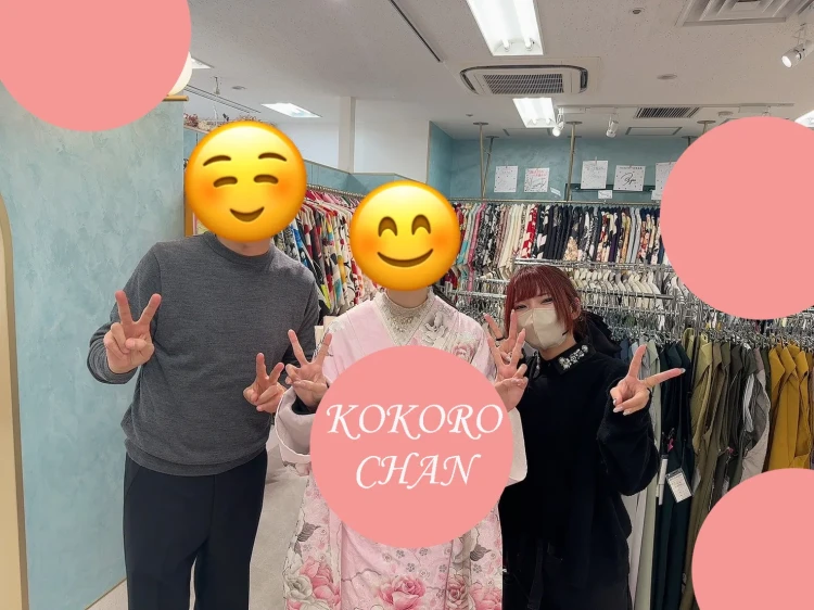 振袖レンタル　成人式　なんば　心斎橋　天王寺　大阪　人気TAKAZEN心斎橋店お写真プランコスメカラータカゼンオリジナルかわいい人気ピンク