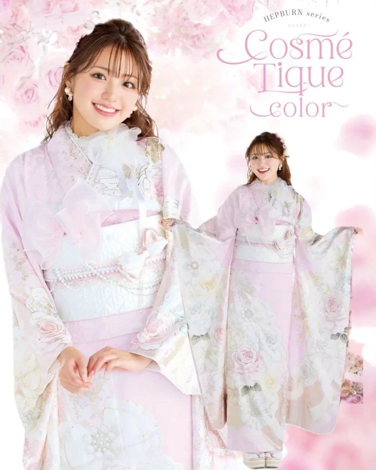 振袖レンタル　成人式　なんば　心斎橋　天王寺　大阪　人気　キラキラ振袖　ガーリー　被らない