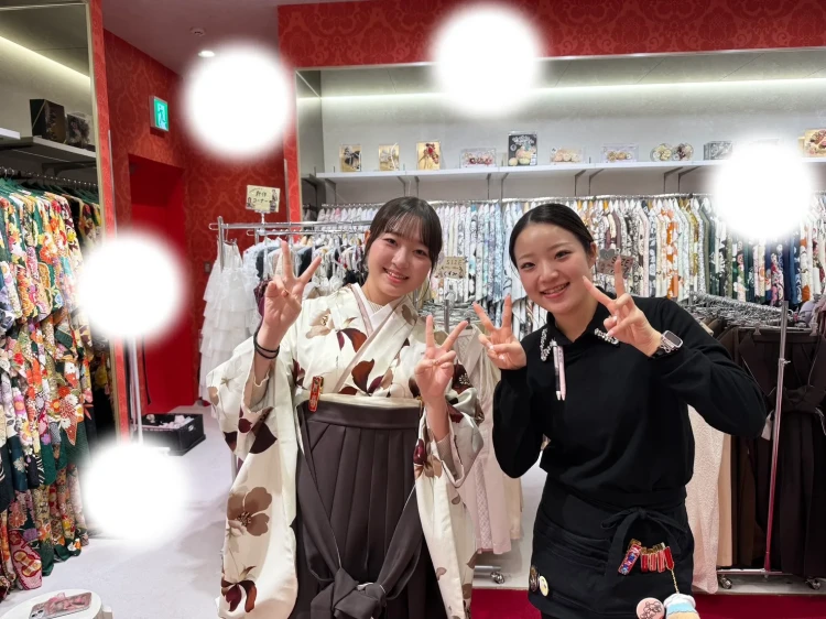 卒業式　袴　レンタル　くすみカラー　大阪梅田本店