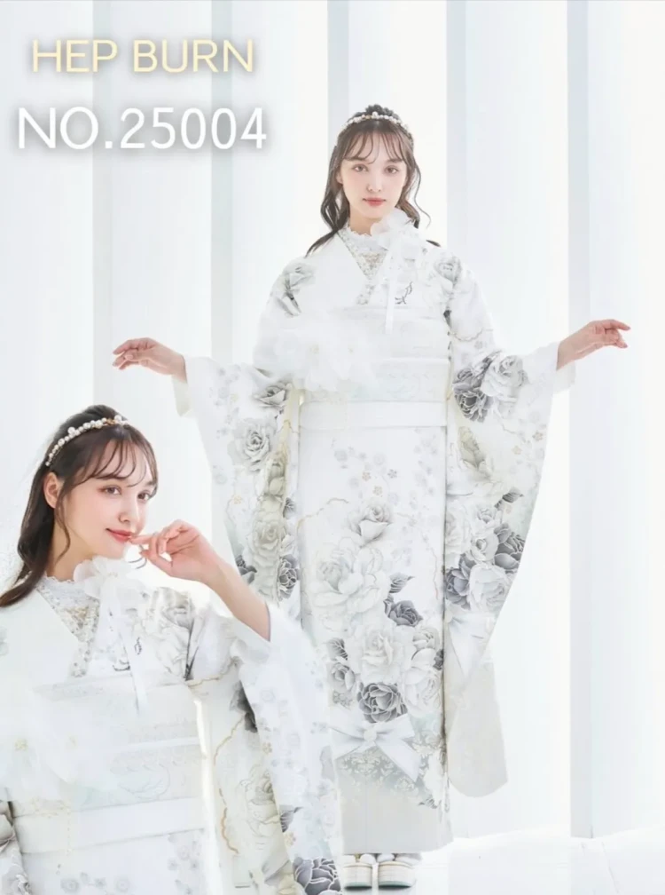 振袖レンタル　成人式　なんば　心斎橋　天王寺　大阪　人気コスメカラーかわいいキラキラスワロフスキータカゼンオリジナル白色金色大人っぽい