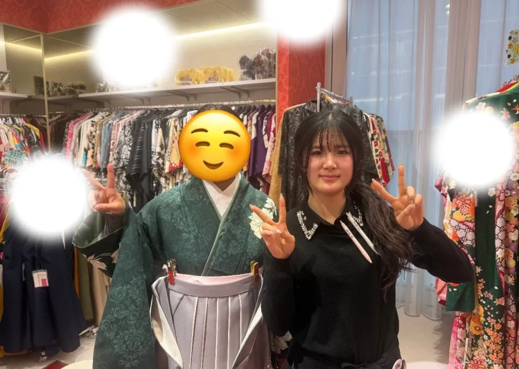 卒業式　袴　レンタル　大阪梅田　緑色