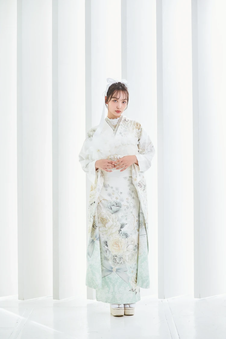 成人式振袖レンタル HEPBURN コスメカラー ミントグリーン トレンド振袖