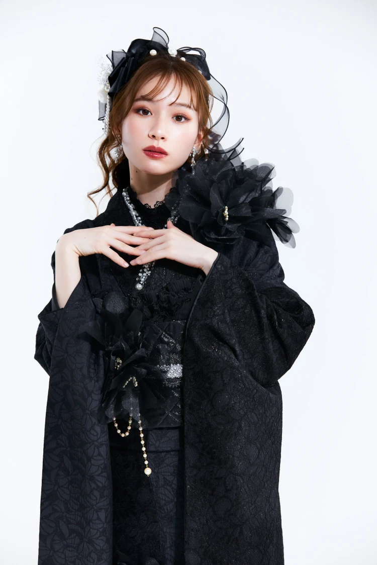 成人式振袖レンタル　HEPBURN　シュシュ　かわいい　地雷系