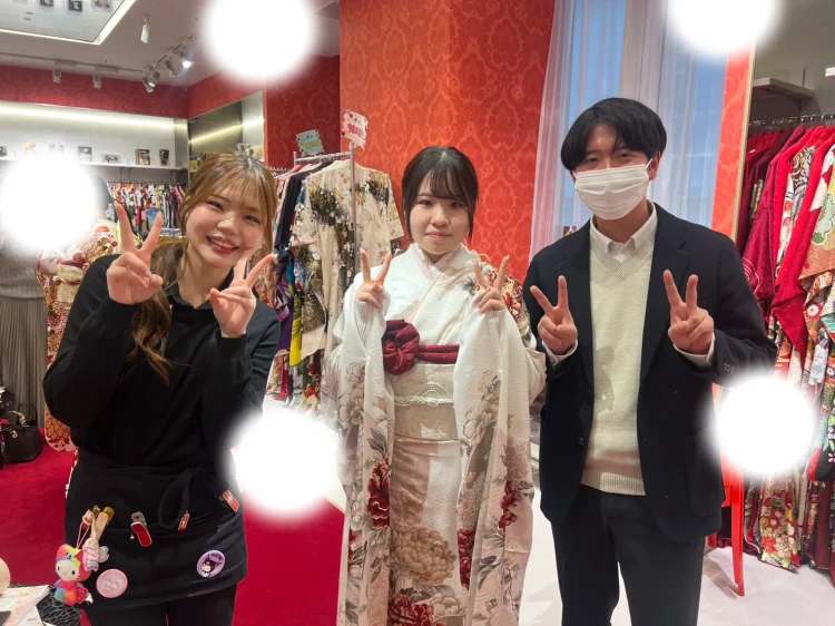 成人式　前撮り　梅田　くすみ　ピンク